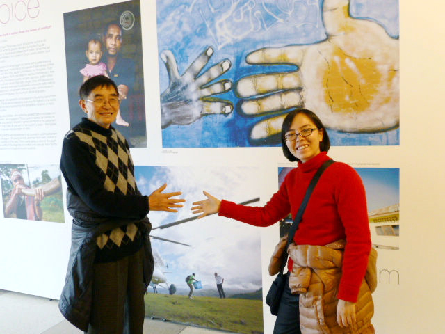 Lou Shenshan with Dr. Lou Shao-kun at the United Nations